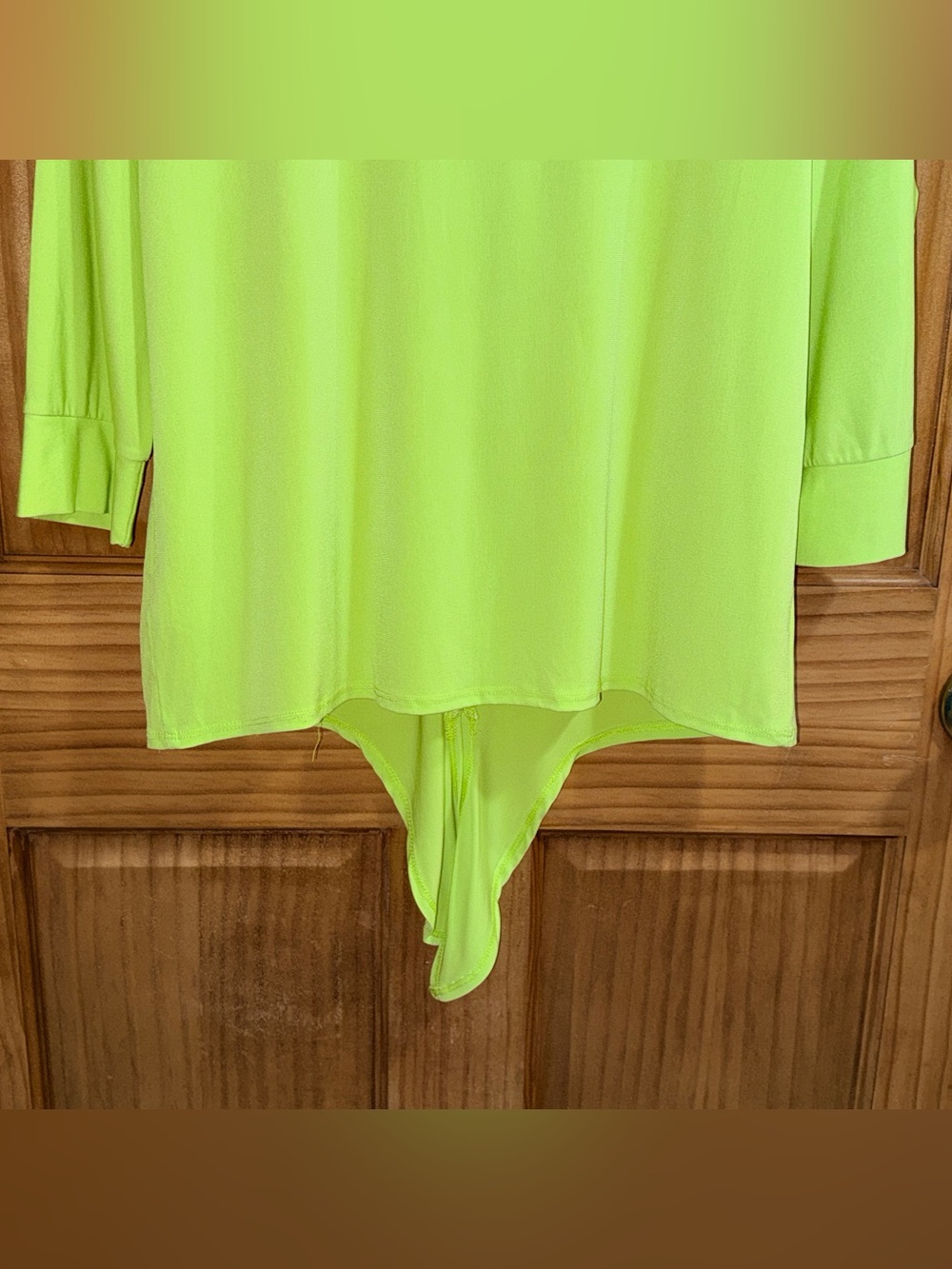 Kim Rogers Petite Chartreuse Button-Front Tie Hem Blouse-PL-EC - Picture 9 of 11